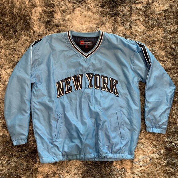 Vintage Steve & Barrys Mens Light Blue New York Jacket Size XL - Picture 1 of 4